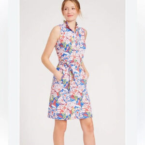 J. McLaughlin Doris Tropical Floral Sleeveless Dress Multicolor 33698